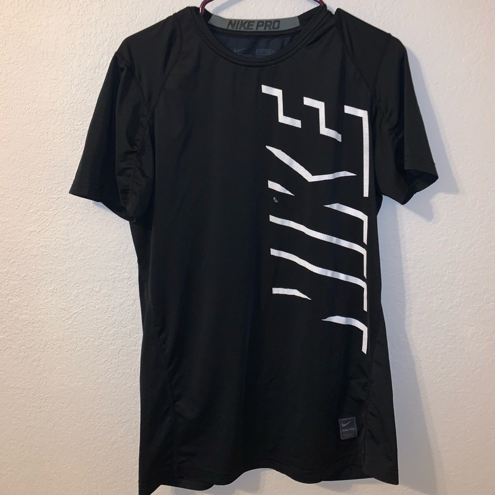 Men’s Nike Pro Fitted Black Athletic Shirt